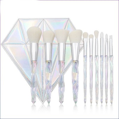 10pcs Makeup Brushes Popular Crystal Style Makeup Brush Set,Premium Synthetic Bristles Professional Face Makeup Tools